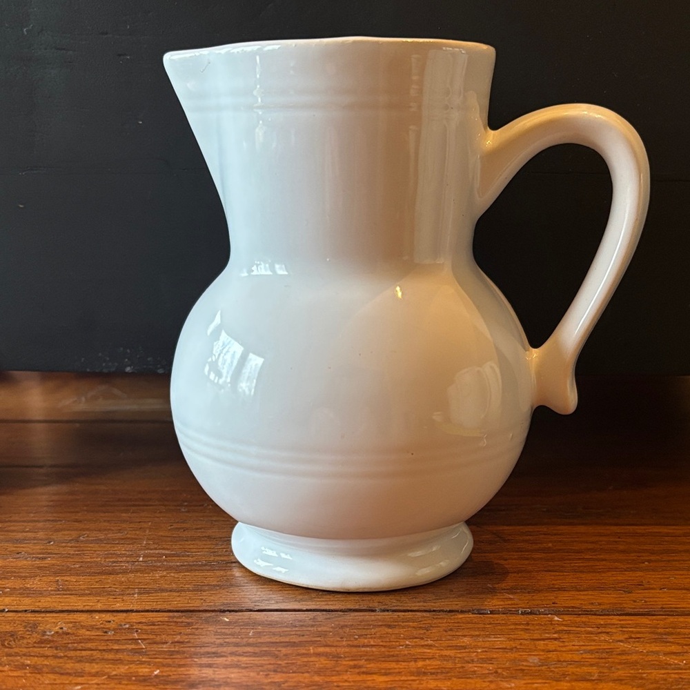Emile Henry White Pitcher